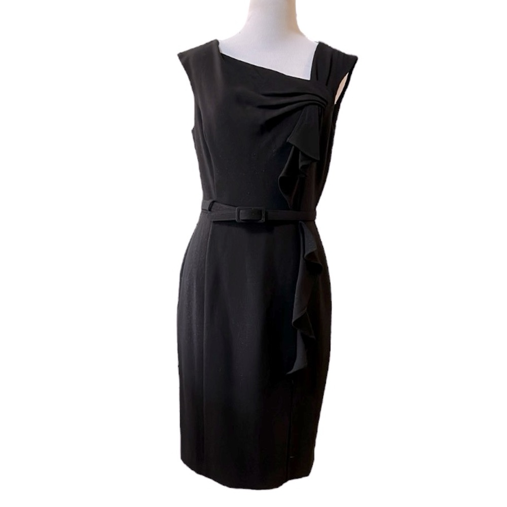 WHITE HOUSE BLACK MARKET SLEEVELESS SHEATH DRESS BLACK SIZE 6 NEW WITH TAGS